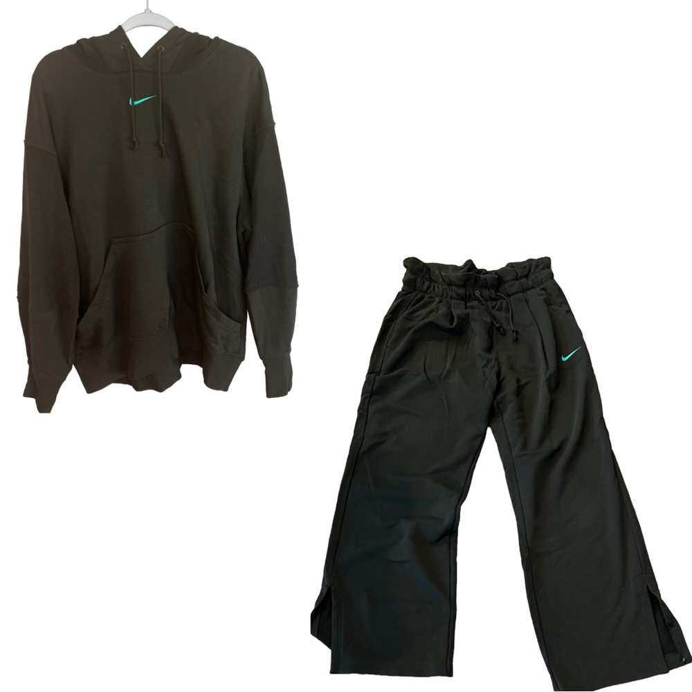 Nike Forest Green Track Pants and Hoodie Set 2 items both M